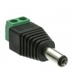 Plug connector DC12V male screw 5.5x2.1mm