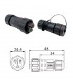 M16 aerial connector 2 contacts IP67